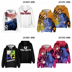 23 Styles Blue Lock 3D Digital Printing Hooded Anime Hoodie