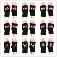 19 Styles Marvel Iron Man Spider Man Flash Anime Half Finger Gloves Winter Gloves