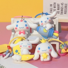 4 Styles Sanrio Cinnamoroll Cartoon PVC Anime Figure Keychain