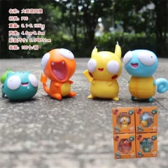 4 Styles 4.5-8.5​CM Pikemon Pikachu Charmander Bulbasaur Squirtle Anime PVC Figure Toy