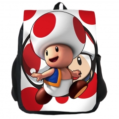 2 Styles Super Mario Bro Cartoon Pattern Anime Backpack Bag