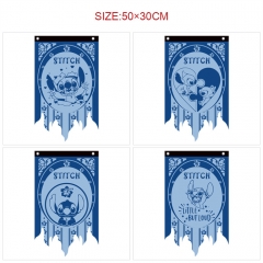 6 Styles 50*30CM Lilo & Stitch Cartoon Decoration Dilapidated Anime Flag