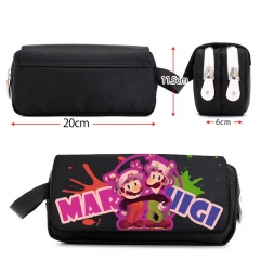 2 Styles Super Mario Bro Pencil Case Anime Zipper Pencil Bag