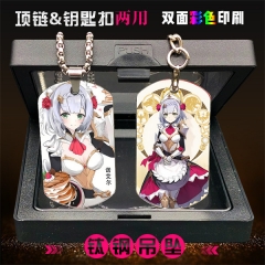 2 Styles Genshin Impact Noelle Stainless Steel Two Sides Dog Tag Anime Necklace