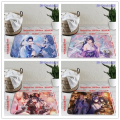 12 Styles Genshin Impact Cartoon Pattern Anime Crystal Velvet Floor Mat