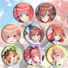 8PCS/SET The Quintessential Quintuplets Anime Alloy Badge Brooch