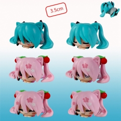 6PCS/SET 3.5CM Hatsune Miku Cartoon PVC Anime Figure Toy Doll