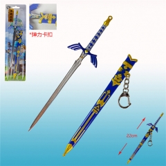 22CM The Legend Of Zelda Cos Master Sword Katana Cartoon Sword Anime Keychain