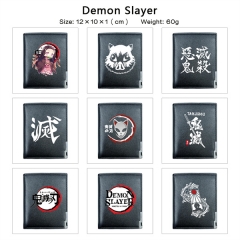 15 Styles Demon Slayer: Kimetsu no Yaiba Cosplay PU Purse Folding Anime Short Wallet