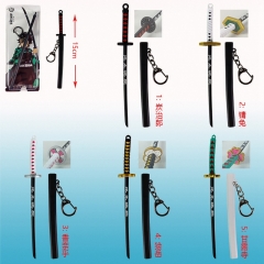 15CM 5 Styles Demon Slayer: Kimetsu no Yaiba Anime Metal Weapon Sword Katana Keychain