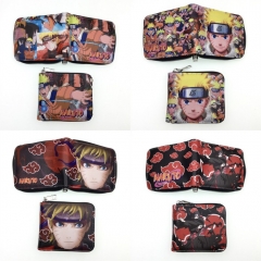 5 Styles Naruto Cartoon Short Zipper Purse Anime Wallet