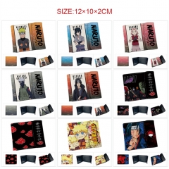 10 Styles Naruto PU Short Hidden Snap Button Purse Anime Wallet