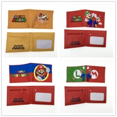 4 Styles Super Mario Bro Cartoon PVC Purse Anime Wallet