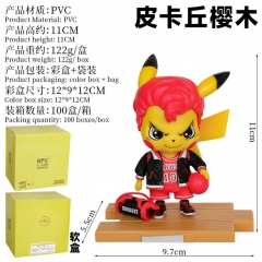 11CM Pokemon Pikachu Cos Hanamichi Sakuragi Toy Anime PVC Figure