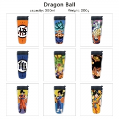 9 Styles 350ML Dragon Ball Z Cartoon Pattern Mug Anime Plastic Water Cup