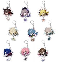 9 Styles Honkai: Star Rail Cartoon Anime Acrylic Keychain