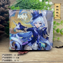 Genshin Impact Cartoon Pattern Coin Purse Short Anime Wallet