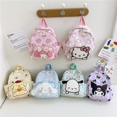 （big）6 Styles Sanrio Kuromi Hello Kitty Cinnamoroll Cartoon Character Anime Canvas Backpack Bag