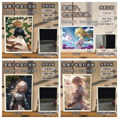 5 Styles Violet Evergarden 3 Colors Changed Photo Frame Picture Lamp Anime Nightlight (USB)