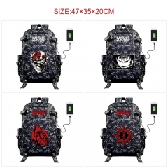 12 Styles Berserk Cosplay Cartoon Anime Canvas Colorful  Backpack Bag With Data Line Connector