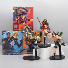 3 Styles One Piece Ace Luffy Sabo Brothers Cartoon Character Collection Model Toy Anime Figure 20cm