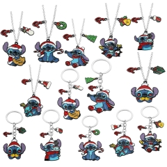 14 Styles Lilo & Stitch Cartoon Anime Alloy Necklace/Keychain