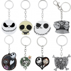 8 Styles The Nightmare Before Christmas Cartoon Anime Alloy keychain