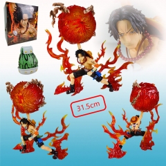 33CM GK One Piece Portgas·D· Ace Cartoon PVC Anime Figure Toy