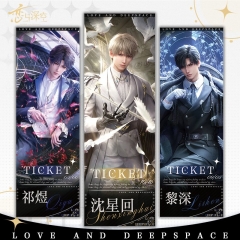 21*7cm 3 Styles Love and deepspace Cartoon Anime Two-Sided Bookmarks Cards