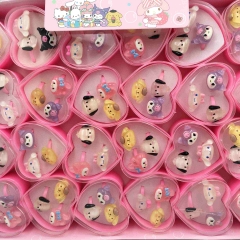 24PCS/SET Sanrio Hello Kitty Kuromi Cinnamoroll My Melody Anime Ring