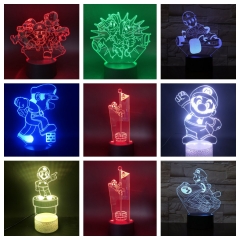 14 Styles Super Mario Bro 16 Colors Changed Lamp Anime Nightlight