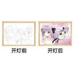 Tsuki ni Yorisou Otome no Sahou 3 Colors Changed Photo Frame Picture Lamp Anime Nightlight