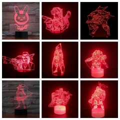 34 Styles Overwatch 16 Colors Changed Lamp Anime Nightlight