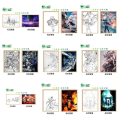 30 Styles Hatsune Miku Cyberpunk Mobile Suit Gundam 3 Colors Changed Photo Frame Picture Lamp Anime Nightlight（USB）