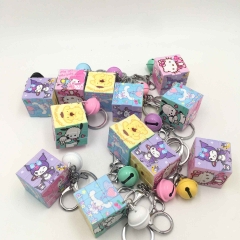 3 Styles 12PCS/SET Sanrio Kuromi Cinnamoroll Hello Kitty Cartoon Anime Keychain