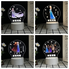 4 Styles Frozen 3D Anime Nightlight (16 Colors Remote Control)