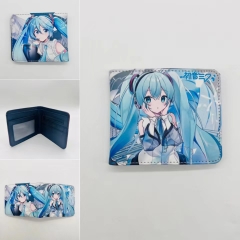 Hatsune Miku Cartoon Pattern Coin Purse Short Anime Wallet