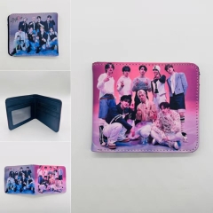 K-POP Stray Kids Cartoon Pattern Coin Purse Short Anime Wallet