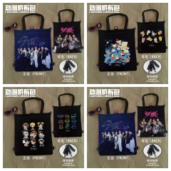 3 Styles K-POP Stray Kids Cartoon Canvas Anime Shopping Bag