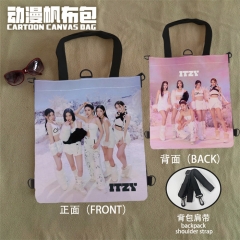 2 Styles K-POP ITZY Cartoon Canvas Anime Shopping Bag