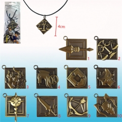 10 Styles Fate Grand Order Cartoon Character Anime Alloy Necklace