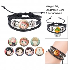 2 Styles (Replaceable Pattern) SPY×FAMILY Cartoon Anime Bracelet Wristband