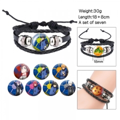 2 Styles (Replaceable Pattern) Blue Lock Cartoon Anime Bracelet Wristband