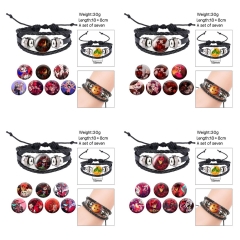 6 Styles (Replaceable Pattern) Hazbin Hotel Cartoon Anime Bracelet Wristband