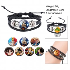 2 Styles (Replaceable Pattern) Dragon Ball Z Cartoon Anime Bracelet Wristband