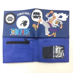 One Piece Colorful Short Folding Purse PVC Anime Wallet