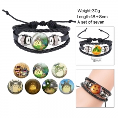 2 Styles (Replaceable Pattern) My Neighbor Totoro Cartoon Anime Bracelet Wristband