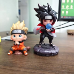 2 Styles 11-15CM Uzumaki Naruto and Uchiha Sasuke Cartoon Anime PVC Figure Toy