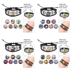 6 Styles (Replaceable Pattern) AOTU Cartoon Anime Bracelet Wristband