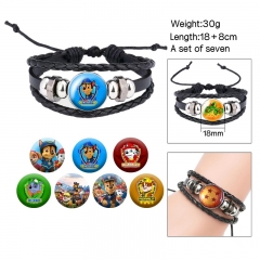 2 Styles (Replaceable Pattern) Paw Patrol Snow Slide Cartoon Anime Bracelet Wristband